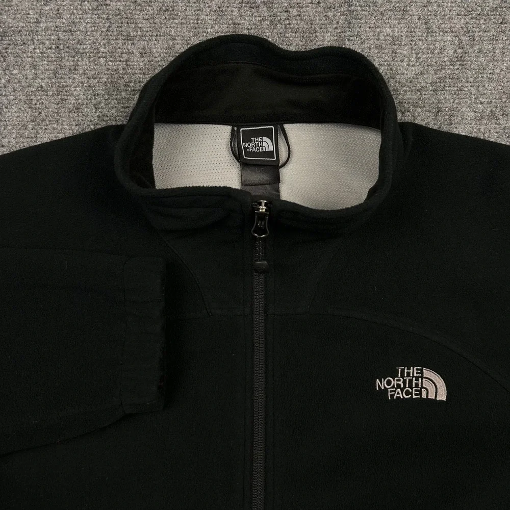 The North Face WindWall Fleece Jacket Mens L Black Full Zip Gorpcore VTG Y2K